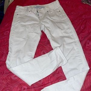 GAP 1969 white/ pale blue skinny jeans